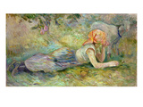 Shepherdess Resting, 1891 (Oil on Canvas) Giclee Print by Berthe Morisot