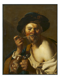 The Drinker (Oil on Canvas) Giclee Print by Theodore van, called Dirk Baburen