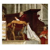 The Mass of Bolsena, from the Stanza Dell'Eliodor, 1511-14 (Fresco) (Detail of 30259) Reproduction procédé giclée par Raphael 