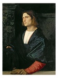 Young Man with Cap and Gloves, C.1515 (Oil on Canvas) Reproduction procédé giclée par  Titian
