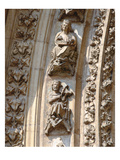 Archivolt of the Central Portal of the West Facade, Detail of a Violinist and a Zither Player Giclee Print by  Spanish
