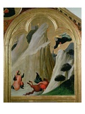 Agostino Saving a Man Who Fell from His Horse, from the Altar of the Blessed Agostino Novello Giclée-tryk af Simone Martini Agostino Saving a Man Who Fell from His Horse, from the Altar of the Blessed Agostino Novello Giclée-tryk af Simone Martini