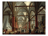 Leopoldo Cicognara (1767-1834) Commenting on the Monument of Canova (1827) Giclee Print by Giuseppe Borsato