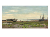 Slaughden, on the River Alde, 1899 (Oil on Board) Giclee Print by Frederick George Cotman