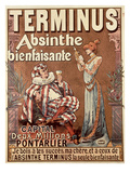 'Terminus Absinthe, Bienfaisante', 1896 (Colour Litho) Gicléedruk van Francisco Tamagno