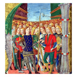 Historiated Initial 'N' Depicting St. Maurice and the Theban Legion, Lombardy School, C.1499-1511 Giclee Print by Alessandro Pampurino