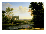 Pastoral Capriccio with the Arch of Constantinople Giclee Print by Claude Lorrain
