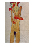 Standing Female Nude with Crossed Arms,1910 Giclee Print by Egon Schiele