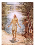 Christ Baptised by John the Baptist Giclee Print by William Brassey Hole