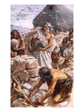 Noah Building His Altar Lámina giclée por Harold Copping Noah Building His Altar Lámina giclée por Harold Copping
