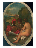 Le Concert Champetre, after Titian (Oil on Canvas Laid Down on Board) (See also 288056) Giclee Print by William Etty