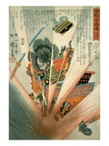 Masakiyo Blown Up by a Land Mine at Kawanakajima, C.1848 Giclee Print by Utagawa Kuniyoshi