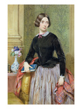 Portrait of a Lady (W/C with Gouache on Paper) Reproduction procédé giclée par Octavius Oakley