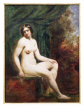 Seated Female Nude (Board) Giclee Print by William Etty