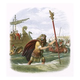 Julius Caesar's Invasion Attempt in 55 Bc Reproduction procédé giclée par James E. Doyle