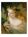 Take the Fair Face of Woman, and Gently Suspending, with Butterflies, Flowers, and Jewels Attending Giclee Print by Sophie Anderson