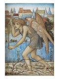 The Angel Azazel (Pen and Ink with W/C Heightened with Bodycolour) Giclee Print by John Roddam Spencer Stanhope