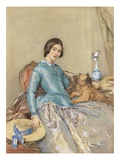 Portrait of Jane, Countess of Aylesford, 1849 (W/C Heightened with White) Reproduction procédé giclée par Octavius Oakley