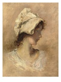 Head of a Woman (Oil on Canvas) Giclee Print by George Elgar Hicks