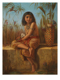 An Egyptian Flower Girl (Oil on Canvas) Giclee Print by Frederick Goodall