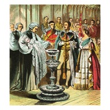 Baptism of the Prince of Wales Reproduction procédé giclée par  English