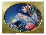 Titania Flying, C.1866 (W/C and Gouache) Giclee Print by John Simmons