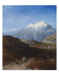 The Snow Capped Atlas Mountains of the Grand Kabylie, Algeria (Oil on Canvas) Giclee Print by Paul H. Ellis