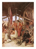 Moses Inspecting the Weaving and Embroidering of the Hangings of the Tebernacle Giclee Print by William Brassey Hole