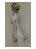A Naiad in the Lament for Icarus (Charcoal and Chalk on Paper) Giclee Print by Herbert James Draper