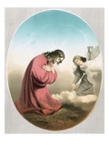 Angel Appearing to Christ Giclée-tryk af Carlo Dolci