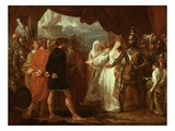 Queen Philippa Interceding for the Lives of the Burghers of Calais, 1788 (Oil on Canvas) Giclee Print by Benjamin West