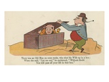 There Was an Old Man on Some Rocks, Who Shut Up His Wife in a Box Giclée-Druck von Edward Lear