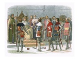 Arundel, Gloucester, Nottingham, Derby, and Warwick before King Richard Ii Giclee Print by James E. Doyle