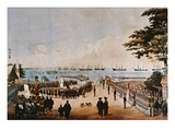 Commodore Perry Lands in Japan to Meet the Imperial Commissioners at Yokohama, 8th March 1854 Giclee Print by Wilhelm Heine