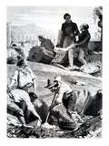 The Excavations at Torre Vergata, from 'Memoires D'Outre-Tombe' by Chateaubriand, 1850 (Litho) Giclee Print by Felix Philippoteaux