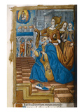 Livre D'Or, with a King Kneeling in Prayer. C.1500 (Vellum) Giclee Print by Germain Hardouin