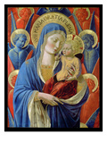 Virgin and Child with Angels, C.1460 (Gold Leaf and Tempera on Wood Panel) Giclee Print by Benozzo di Lese di Sandro Gozzoli