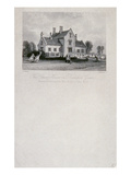 The School House on Dunsfold Green, Surrey, 1850 (Steel Line Engraving) Giclee Print by Thomas Allom