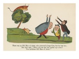 There Was an Old Man of Aosta, Who Possessed a Large Cow, But He Lost Her Giclee Print by Edward Lear