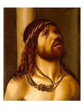 Christ at the Column (Oil on Canvas Transferred from Panel) Giclee Print by  Antonio de Saliba