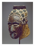 Nagaady-A-Mwaash Mask, Zaire, Kuba Kingdom (Wood, Cowrie Shells and Glass Beads) Giclee Print by  African