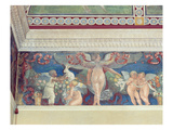 Frieze from the 'Camera Con Fregio Di Amorini' (Chamber of the Cupid Frieze) Giclée-tryk af Giulio Romano