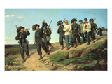 An Italian Rifle Regiment Returning from a Reconnaissance Patrol, 1861 Giclee Print by Silvestro Lega