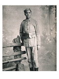Jawaharlal Nehru, in Uniform of Harrow's Officer Training Corps, 1905-07 (B/W Photo) Giclee Print by  English Photographer