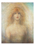 Uldra, the Scandinavian Spirit of the Rainbow in the Waterfall, 1884 (Oil on Canvas) Giclee Print by George Frederic Watts