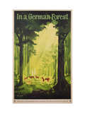 In a German Forest', Poster Advertising Tourism in Germany, C.1935 (Colour Litho) Giclee Print by Jupp Wiertz