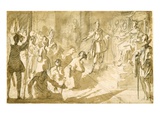 Admiral Inghirami Presenting Turkish Prisoners to King Ferdinand I of Tuscany, C.1615 Giclee Print by Jacques Callot