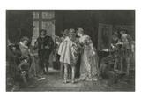 Conoisseurs at Rembrandt's Studio, Illustration from 'Great Men and Famous Women' (Litho) Giclee Print by Adolphe Alexandre Lesrel
