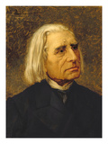 Portrait of Franz Liszt (1811-86) (Oil on Canvas) Giclee Print by Giuseppe Tivoli