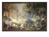 The Joys of Life: Flowers, Women, Music (Mural) Giclee Print by Alfred Roll